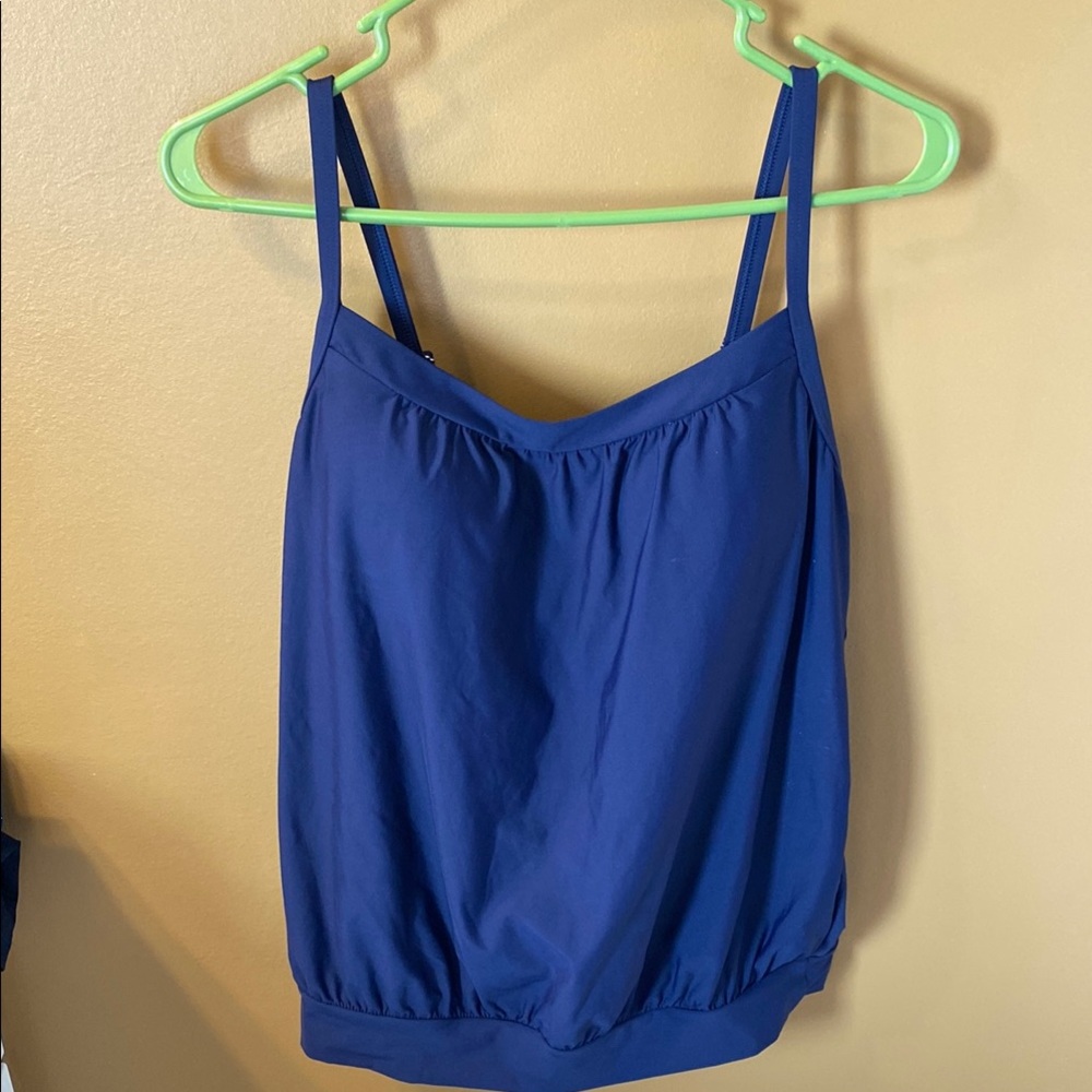 Lands' End Blue Swim Top